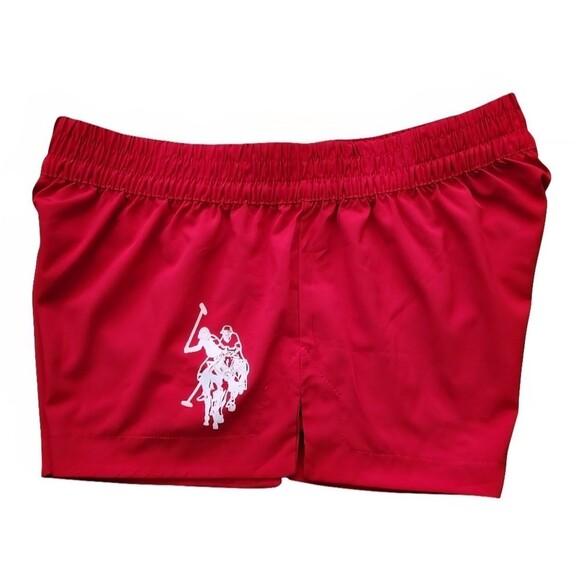 U.S POLO ASSN Women's Mini Shorts Red White Logo Size Large - Picture 4 of 10